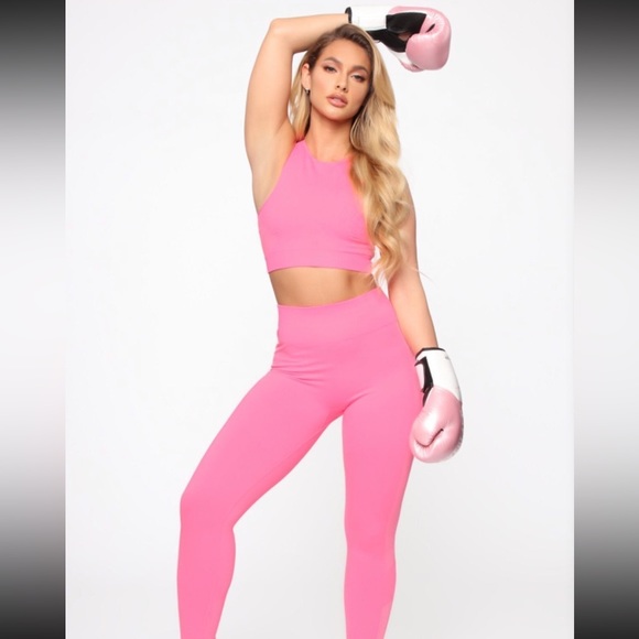 Fashion Nova Pants & Jumpsuits Womens Barbie Pink Leggings And Top